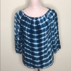 LOVE STITCH | Tie Dye Blue Casual Top